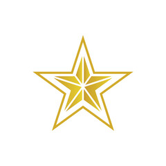 Modern Abstract Star Icon Design on a Minimal White Background Vector Illustration