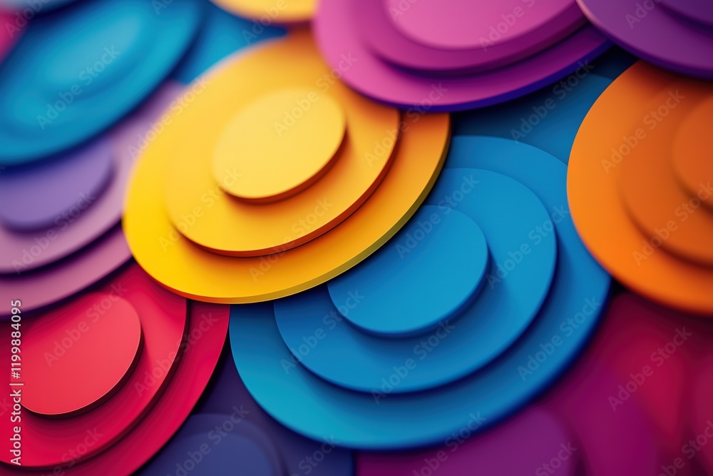 Poster abstract colorful overlapping circles