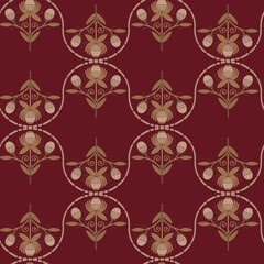 floral illustration. vintage background. seamless pattern. 