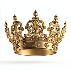 golden crown isolated on white