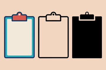 Set of clipboard vector