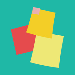 sticky notes on a wall