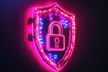 Neon Lock Sign