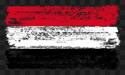Yemen flag in grunge style