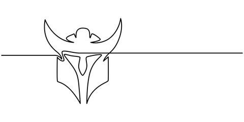 Knight helmet isolated on white background. Line art helmet. One line continuous vector illustration, Roman warrior knight helmet mask  continuous one line drawing. Spartan headgear single line art.