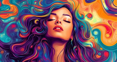 Abstract Girl's Face