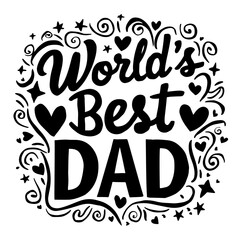 World's best dad vector