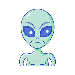 alien icon, alien vector illustration-simple illustration of alien, perfect for alien logos and themed design 