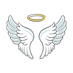 angel wings icon, angel wings vector illustration-simple illustration of angel wings, perfect for angel wings logos and themed design 