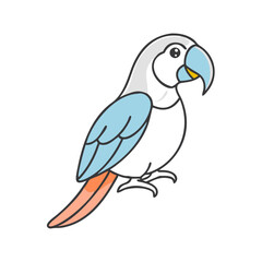 Fototapeta premium ara parrot icon, ara parrot vector illustration-simple illustration of ara parrot, perfect for ara parrot logos and themed design 