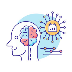 artificial intelligence icon, artificial intelligence vector illustration-simple illustration of artificial intelligence, perfect for artificial intelligence logos and themed design 