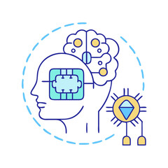 artificial intelligence icon, artificial intelligence vector illustration-simple illustration of artificial intelligence, perfect for artificial intelligence logos and themed design 