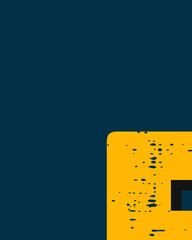 Typography flat design quote good with grunge effect in dark blue and yellow color. Lettering vector illustration. Suitable for wall art decoration.