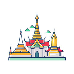 bangkok icon, bangkok vector illustration-simple illustration of bangkok, perfect for bangkok logos and themed design 