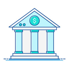 bank icon, bank vector illustration-simple illustration of bank, perfect for bank logos and themed design 