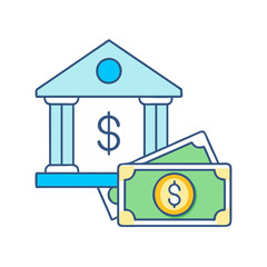 banking money icon, banking money vector illustration-simple illustration of banking money, perfect for banking money logos and themed design 