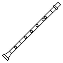  flute line art vector illustration