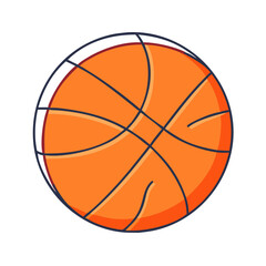 Fototapeta premium basketball ball icon, basketball ball vector illustration-simple illustration of basketball ball, perfect for basketball ball logos and themed design 