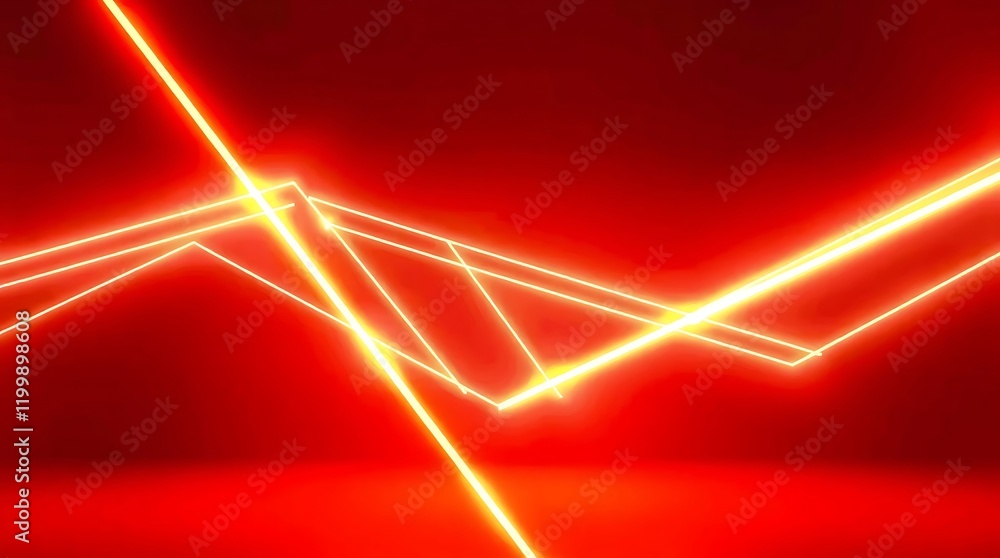 Poster abstract red background with lines
