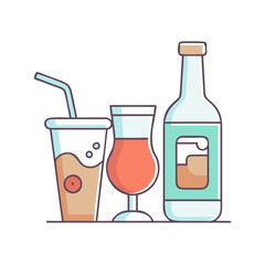 beverages icon, beverages vector illustration-simple illustration of beverages, perfect for beverages logos and themed design 