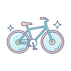Obraz premium bicycle icon, bicycle vector illustration-simple illustration of bicycle, perfect for bicycle logos and themed design 