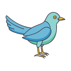 Fototapeta premium bird icon, bird vector illustration-simple illustration of bird, perfect for bird logos and themed design 