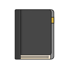 black book simple icon, black book simple vector illustration-simple illustration of black book simple, perfect for black book simple logos and themed design 