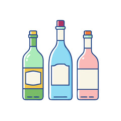 bottles of alcohol icon, bottles of alcohol vector illustration-simple illustration of bottles of alcohol, perfect for bottles of alcohol logos and themed design 