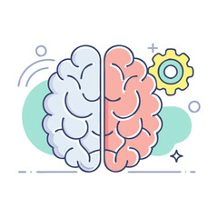 brain icon, brain vector illustration-simple illustration of brain, perfect for brain logos and themed design 