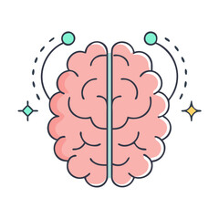 brain icon, brain vector illustration-simple illustration of brain, perfect for brain logos and themed design 
