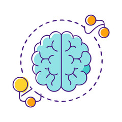 brain icon, brain vector illustration-simple illustration of brain, perfect for brain logos and themed design 