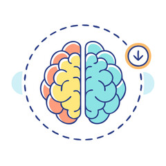 brain logo icon, brain logo vector illustration-simple illustration of brain logo, perfect for brain logo logos and themed design 