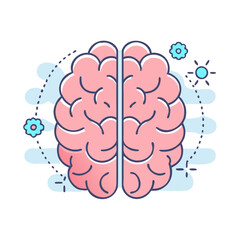 brain logo icon, brain logo vector illustration-simple illustration of brain logo, perfect for brain logo logos and themed design 