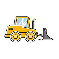 bulldozer icon, bulldozer vector illustration-simple illustration of bulldozer, perfect for bulldozer logos and themed design 