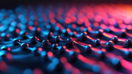 Obraz premium Qubits interacting with standard models quantum realm digital illustration abstract environment close-up view quantum computing