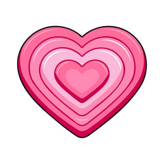 Neon Heart sign designed template decoration vector illustration isolated on a transparent background