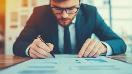 Consultant develops risk management strategies office report professional environment expert perspective business insights