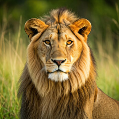 Obraz premium male lion in the wild