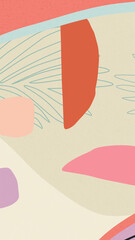 Abstract Tropical Leaf With Color Shape Isolated Background