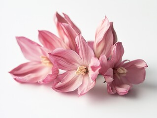 Pink Flowers on White Surface
