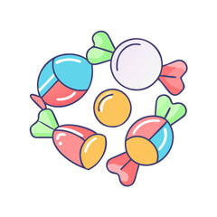 candies icon, candies vector illustration-simple illustration of candies, perfect for candies logos and themed design 