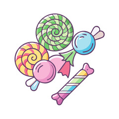 candies icon, candies vector illustration-simple illustration of candies, perfect for candies logos and themed design 