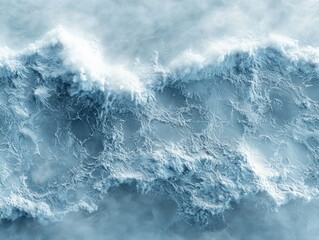 Frothy ocean waves at dawn coastal landscape nature serene environment aerial view frosty serenity textures