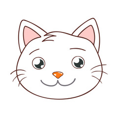 cat head icon, cat head vector illustration-simple illustration of cat head, perfect for cat head logos and themed design 