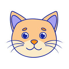 cat head icon, cat head vector illustration-simple illustration of cat head, perfect for cat head logos and themed design 