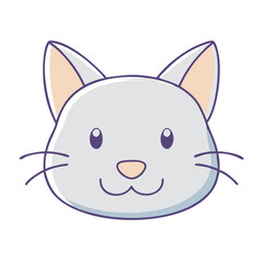 cat head icon, cat head vector illustration-simple illustration of cat head, perfect for cat head logos and themed design 