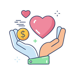 charity icon, charity vector illustration-simple illustration of charity, perfect for charity logos and themed design 