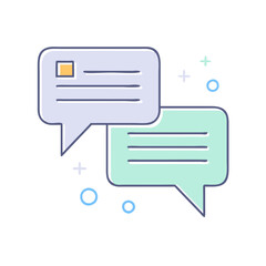 chat bubbles icon, chat bubbles vector illustration-simple illustration of chat bubbles, perfect for chat bubbles logos and themed design 