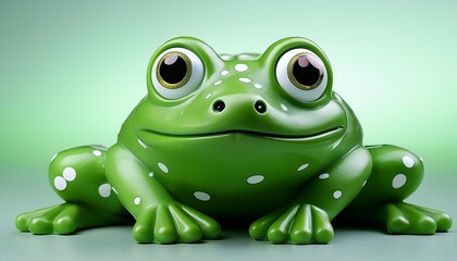 Fototapeta premium green frog cartoon