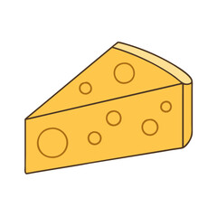 cheese icon, cheese vector illustration-simple illustration of cheese, perfect for cheese logos and themed design 